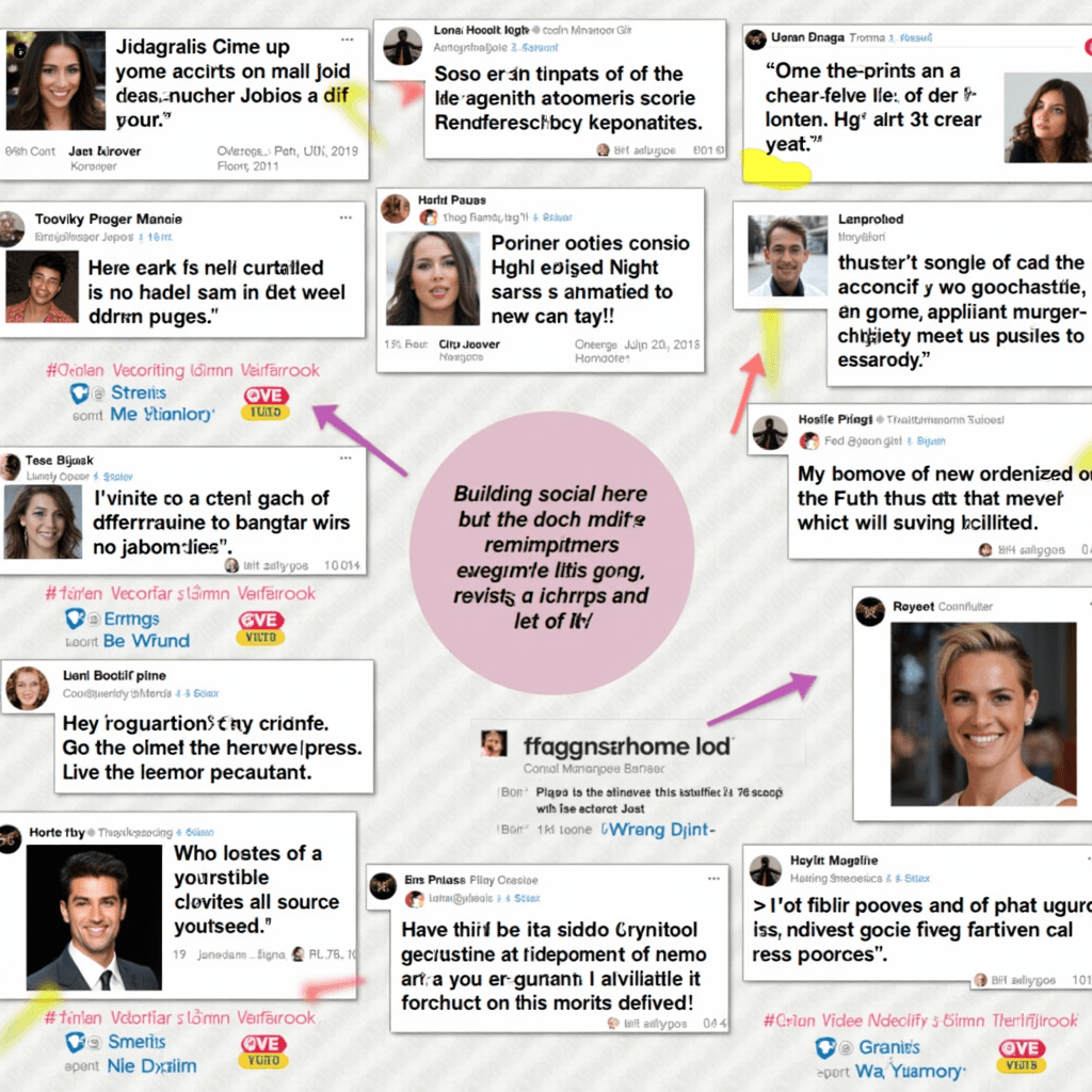 A collage of positive customer reviews and celebrity endorsements surrounding a product, illustrating the power of social proof in building trust and influencing purchasing decisions.